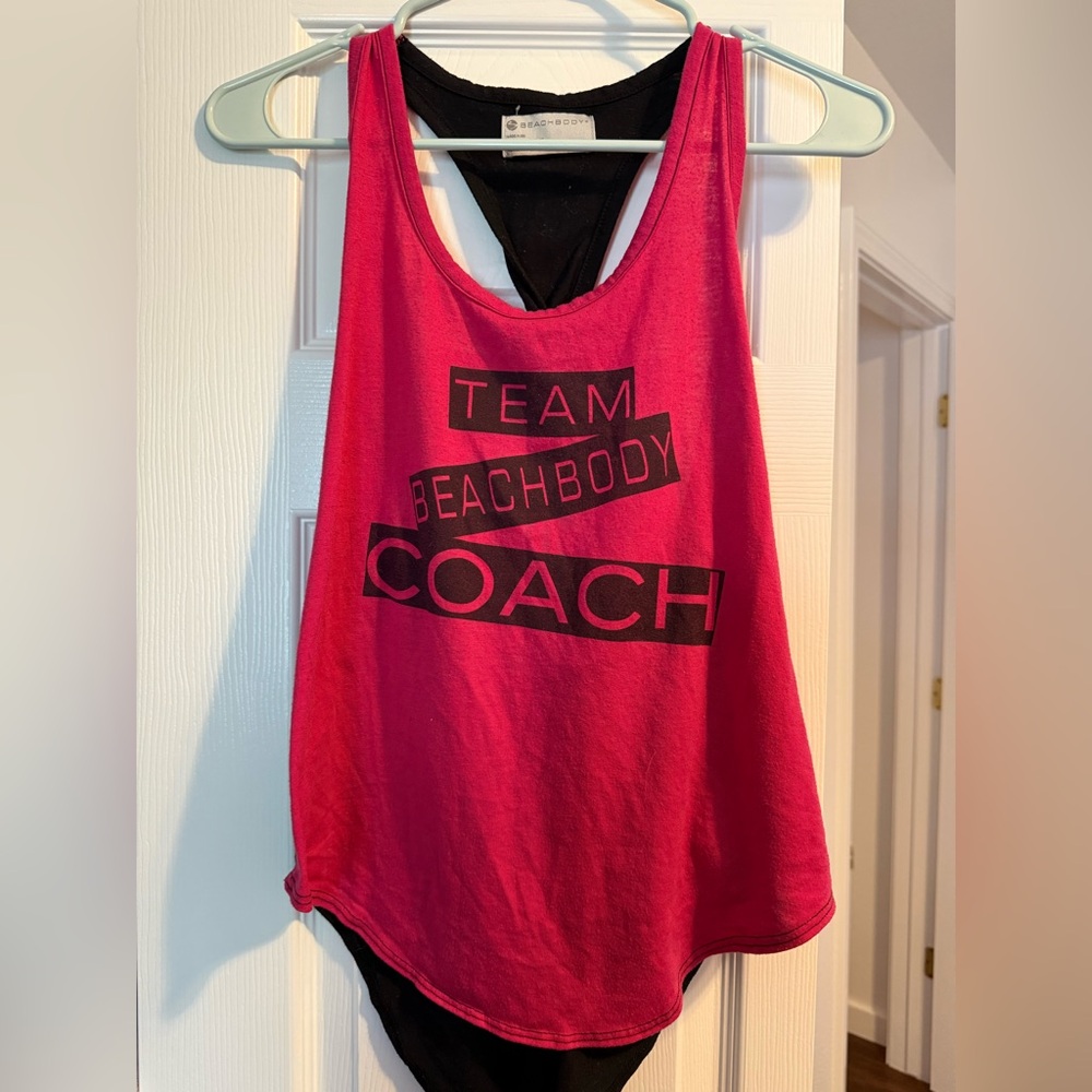 Beachbody Pink Crop Tank Top Sleeveless Relaxed